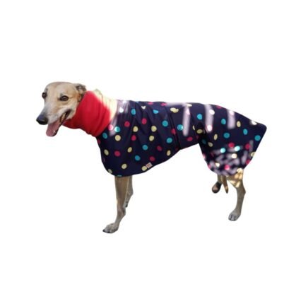 Greyhound Weather Resistant Coat - Navy Spots